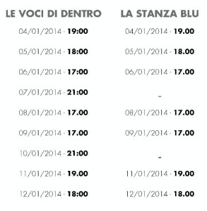 ORARI LE VOCI DI DENTRO + GRANDE MAGIA